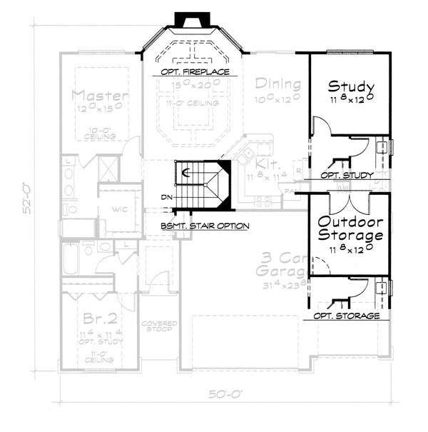 House Plan Design - Craftsman Floor Plan - Other Floor Plan #20-2115