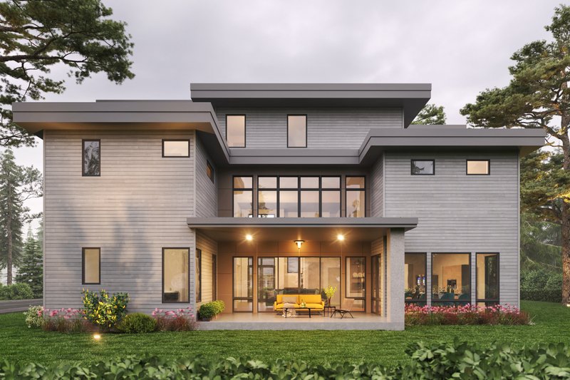 Dream House Plan - Exterior - Rear Elevation for Contemporary House Plan #1066-256 - 7 bed, 6.5 bath