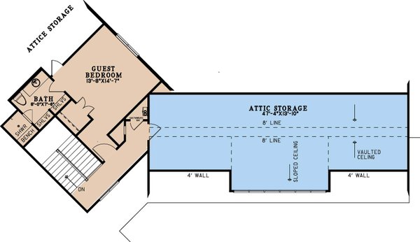 House Blueprint - Floor Plan - Upper Floor for Country House Plan #923-490 - 4 bed, 5.5 bath