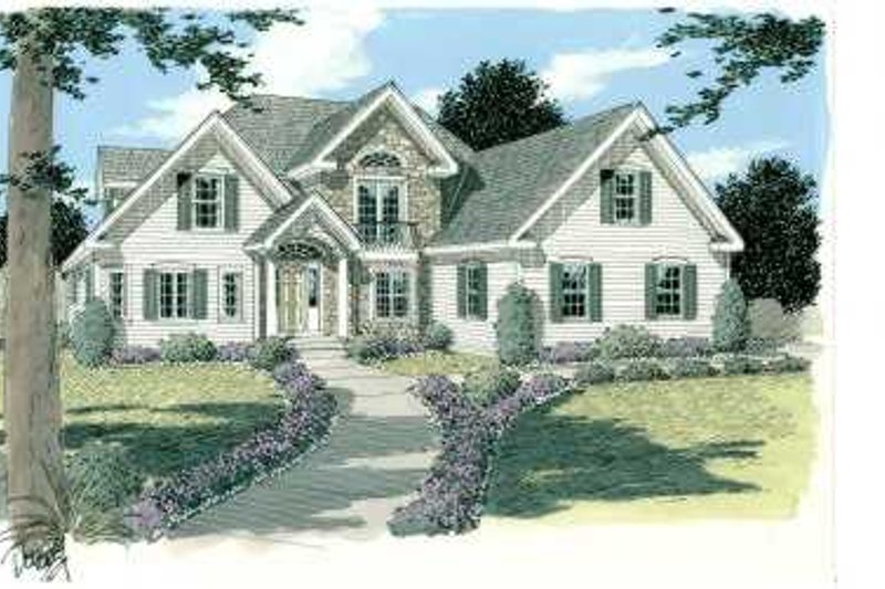 Traditional Style House Plan - 3 Beds 2.5 Baths 2302 Sq/Ft Plan #75-117