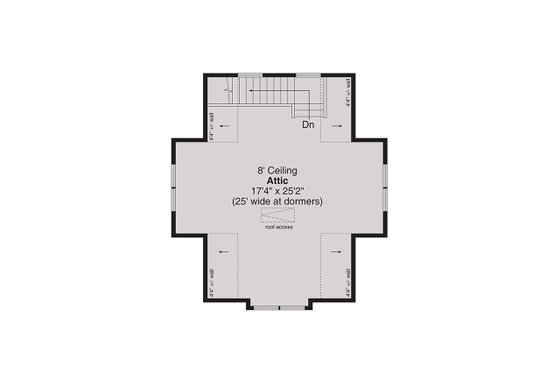 Floor Plan - Upper Floor for Craftsman House Plan #124-1386, 0 bath