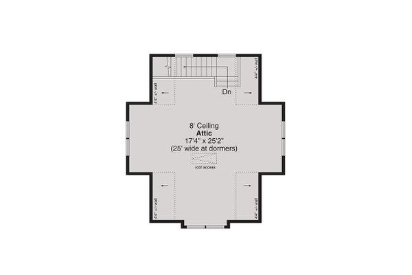 Craftsman Floor Plan - Upper Floor Plan #124-1386