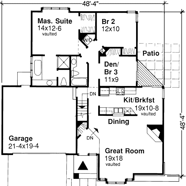 House Plan Design - Traditional Floor Plan - Main Floor Plan #320-117