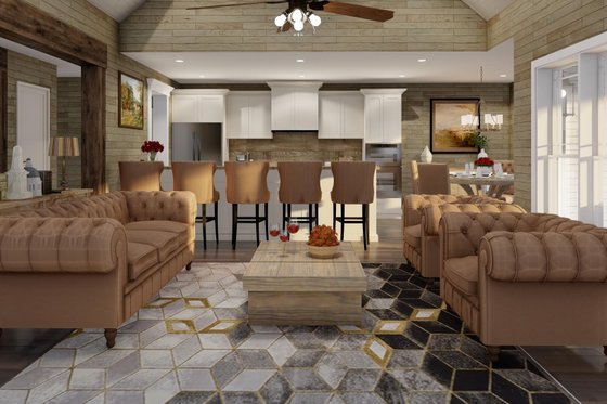 Interior - Family Room 3 for European House Plan #17-2574 - 3 bed, 2.5 bath