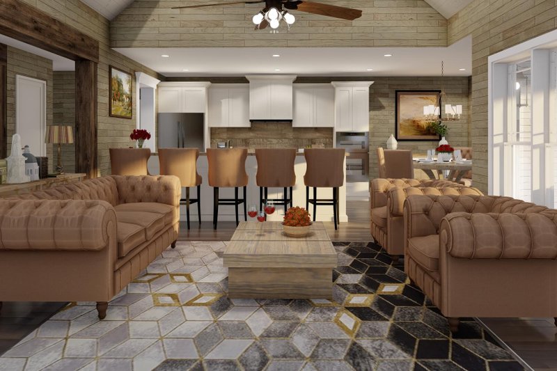 House Design - Interior - Family Room 3 for European House Plan #17-2574 - 3 bed, 2.5 bath