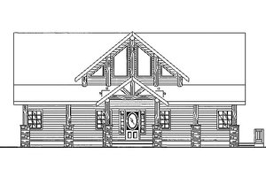 Cabin Exterior - Front Elevation Plan #117-777