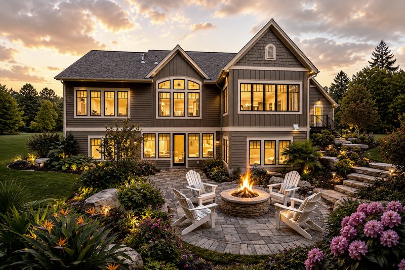 Home Plan - Exterior - Rear Elevation for Craftsman House Plan #928-318 - 3 bed, 3.5 bath