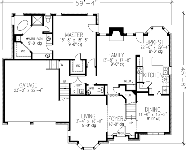 Dream House Plan - European Floor Plan - Main Floor Plan #410-373