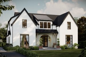 European Exterior - Front Elevation Plan #1114-13