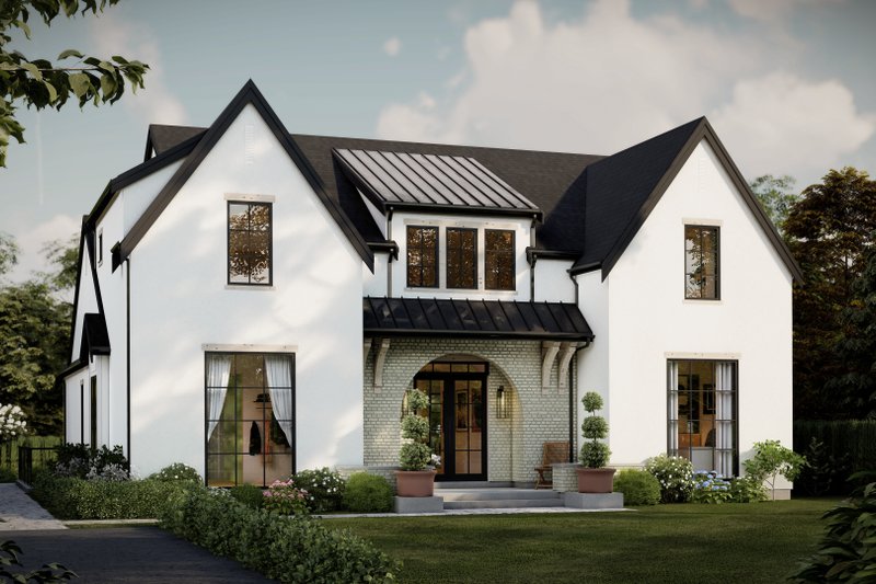 House Blueprint - European Exterior - Front Elevation Plan #1114-13