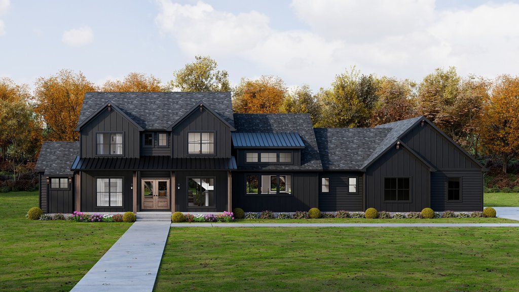 Exterior - Front Elevation 2 for Farmhouse House Plan #1089-64 - 4 bed, 4 bath