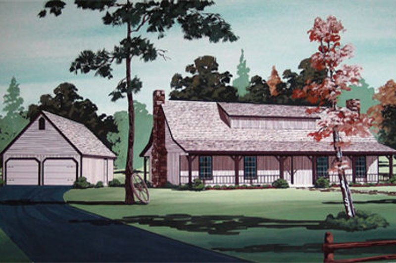 Dream House Plan - Country Exterior - Front Elevation Plan #45-351