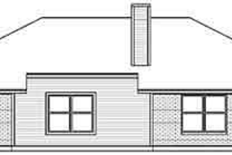 Home Plan - Exterior - Rear Elevation for Traditional House Plan #84-193 - 4 bed, 2 bath