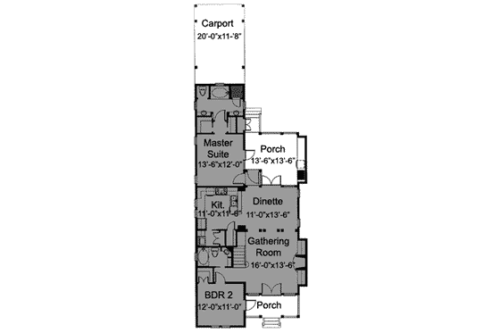 Floor Plan - Main Floor for Victorian House Plan #115-128 - 3 bed, 3.5 bath