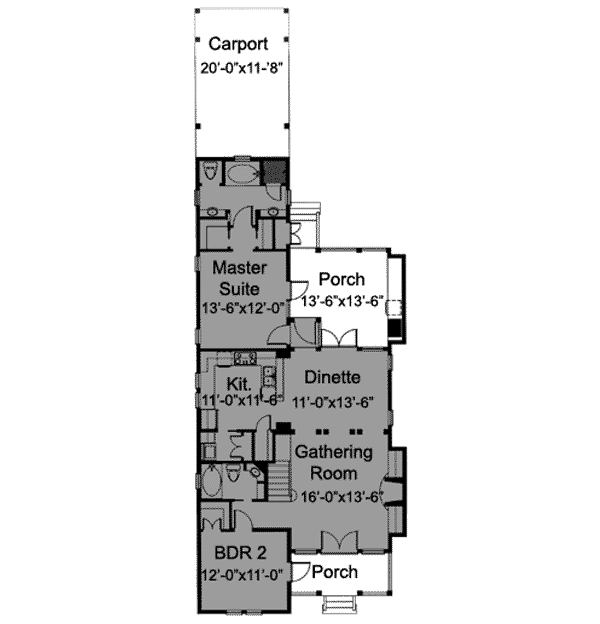 Victorian Floor Plan - Main Floor Plan #115-128