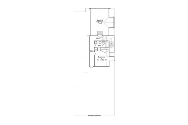 Traditional Floor Plan - Upper Floor Plan #69-396