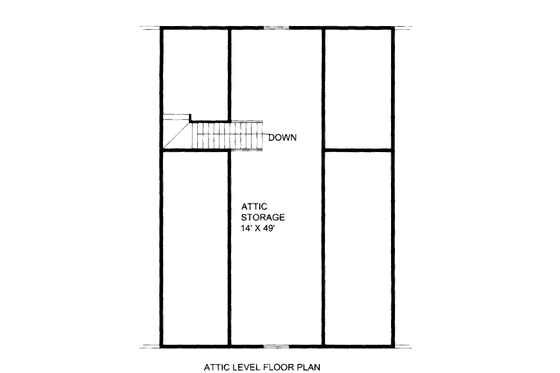 Floor Plan - Upper Floor for Country House Plan #117-801, 0 bath