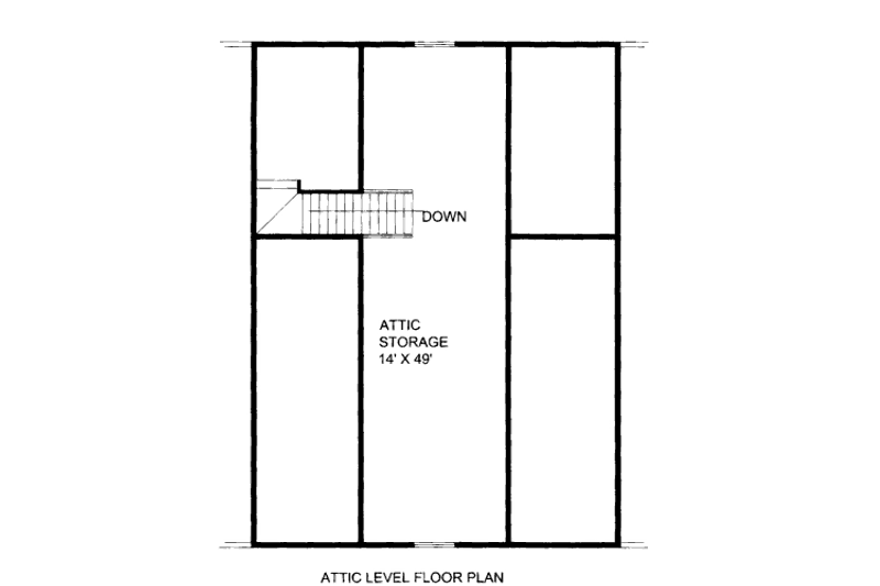 Architectural House Design - Floor Plan - Upper Floor for Country House Plan #117-801, 0 bath