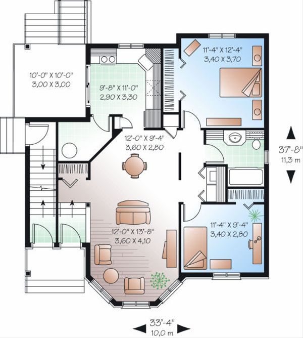 Dream House Plan - European Floor Plan - Main Floor Plan #23-773