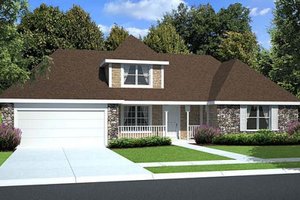 Country Exterior - Front Elevation Plan #312-529