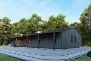 Exterior - Other Elevation 3 for Barndominium House Plan #1107-4 - 3 bed, 2 bath