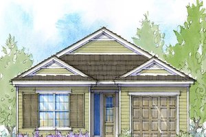Southern Exterior - Front Elevation Plan #938-104