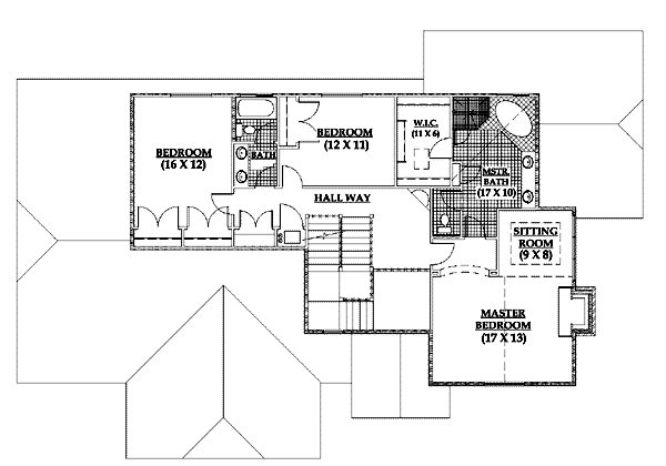 Dream House Plan - Country Floor Plan - Upper Floor Plan #5-189