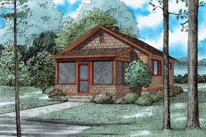 Country Exterior - Front Elevation Plan #17-2605