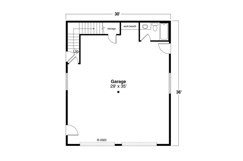 House Plan Design - Floor Plan - Main Floor for Traditional House Plan #124-1320, 1 bath