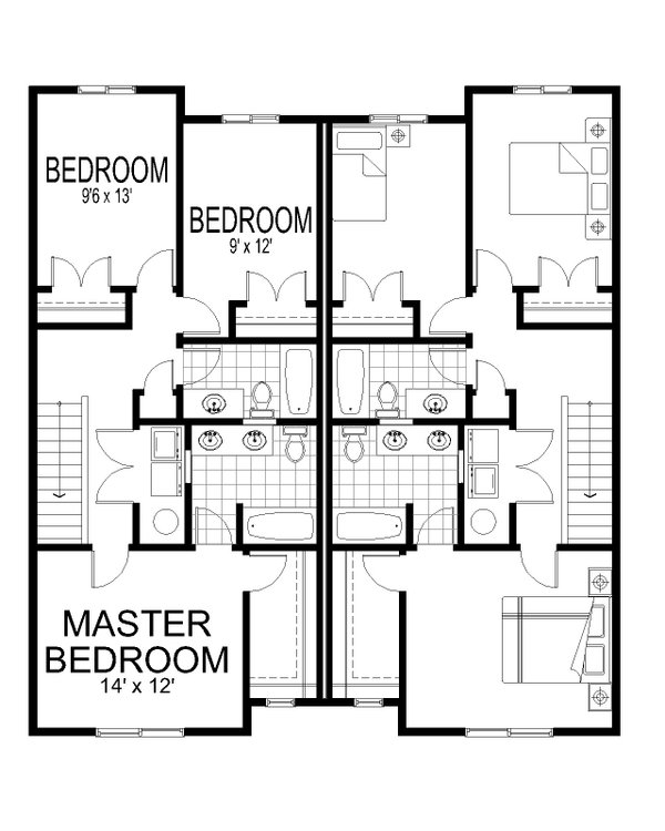 Home Plan - Contemporary Floor Plan - Upper Floor Plan #112-181