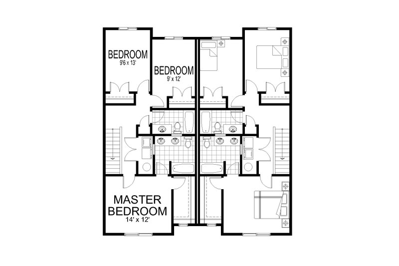 Dream House Plan - Floor Plan - Upper Floor for Contemporary House Plan #112-181 - 3 bed, 2.5 bath