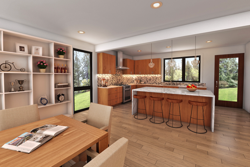 House Blueprint - Interior - Kitchen for Contemporary House Plan #48-1009 - 3 bed, 2.5 bath