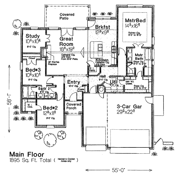 House Plan Design - Tudor Floor Plan - Main Floor Plan #310-963