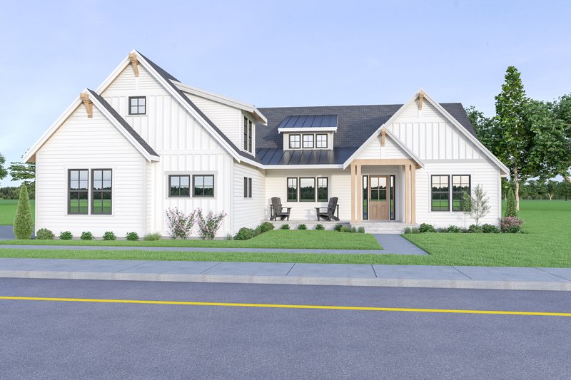 Home Plan - Contemporary Exterior - Front Elevation Plan #1070-86