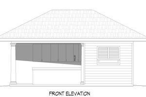 Exterior - Front Elevation 3 for Traditional House Plan #932-315, 1 bath