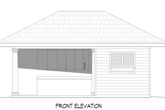 Exterior - Front Elevation 3 for Traditional House Plan #932-315, 1 bath