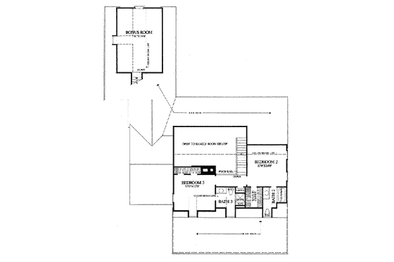 Floor Plan - Upper Floor for Country House Plan #137-125 - 3 bed, 3 bath