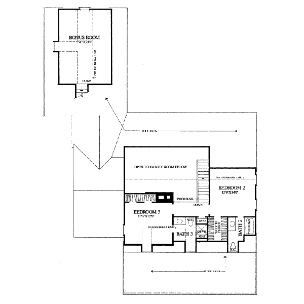 House Blueprint - Country Floor Plan - Upper Floor Plan #137-125