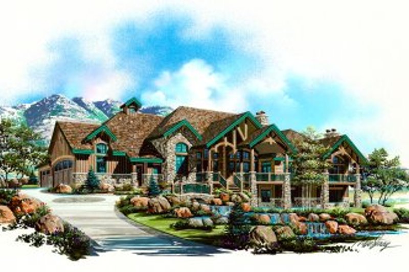 Architectural House Design - Craftsman Exterior - Front Elevation Plan #5-170