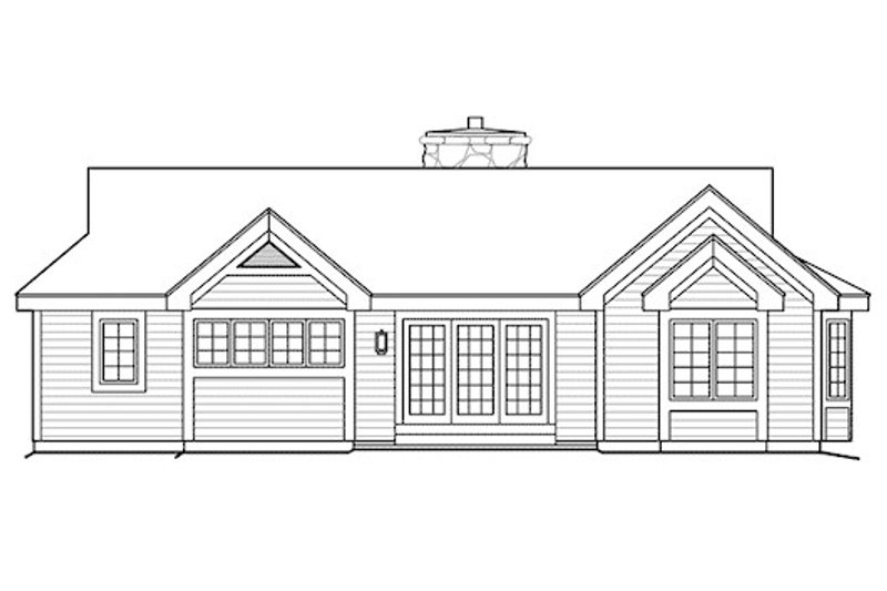 Home Plan - Exterior - Rear Elevation for Modern House Plan #57-348 - 2 bed, 2 bath