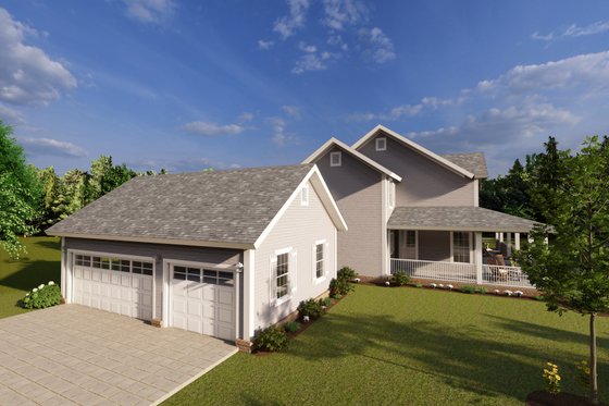 Exterior - Other Elevation 3 for Farmhouse House Plan #513-2209 - 5 bed, 4 bath