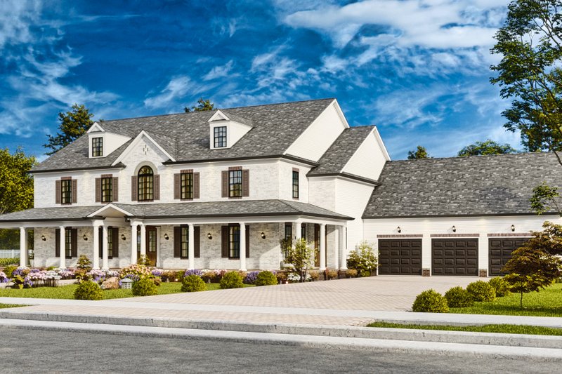 Dream House Plan - Exterior - Front Elevation 5 for Traditional House Plan #54-720 - 6 bed, 4 bath
