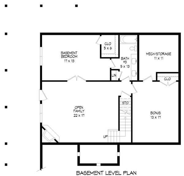 House Design - Country Floor Plan - Lower Floor Plan #932-568