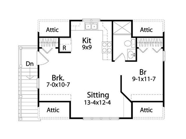 Home Plan - Traditional Floor Plan - Upper Floor Plan #22-564