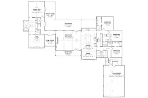 Floor Plan - Main Floor for Modern House Plan #1096-20 - 4 bed, 4.5 bath