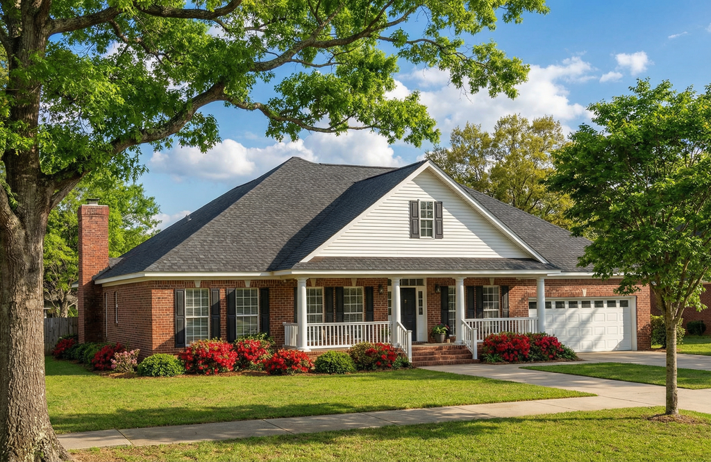 Exterior - Front Elevation 2 for Southern House Plan #17-414 - 4 bed, 3 bath