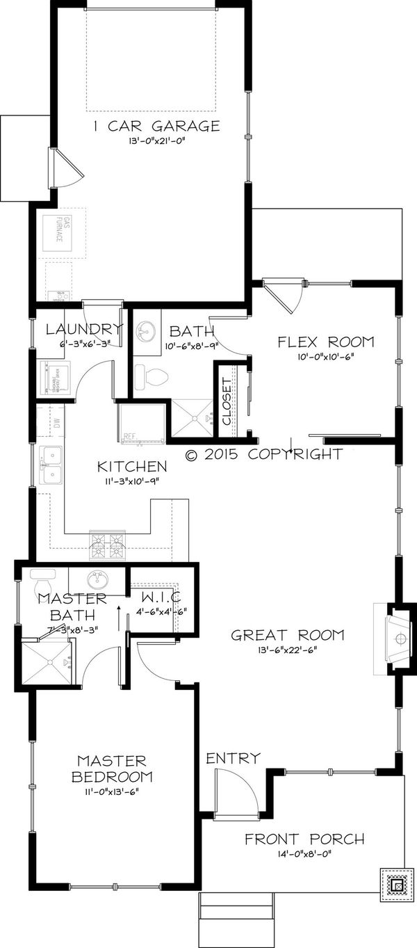 Architectural House Design - Prairie Floor Plan - Main Floor Plan #895-119