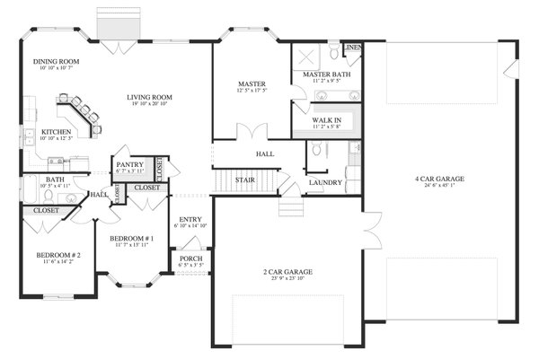 Architectural House Design - Traditional Floor Plan - Main Floor Plan #1060-375