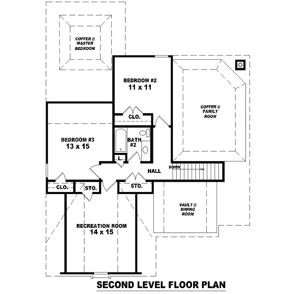 European Floor Plan - Upper Floor Plan #81-1394