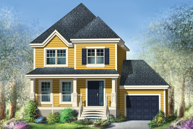 Traditional Style House Plan - 3 Beds 1 Baths 1406 Sq/Ft Plan #25-4342